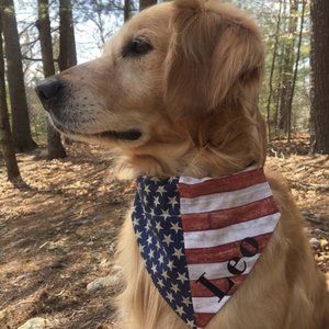 American Flag Dog Bandana Personalized wit…